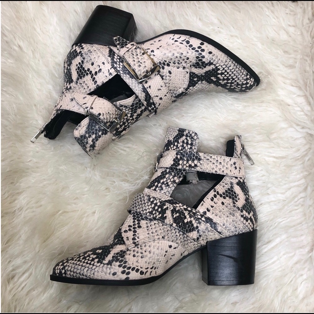 Steve Madden Snakeskin Booties